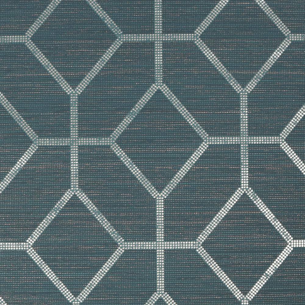 Asscher Geo Teal Removable Wallpaper Sample
