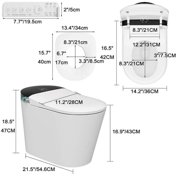 ふふ Reviews for FUFU&GAGA Smart Dual Flush 1-Piece Toilet 1.28