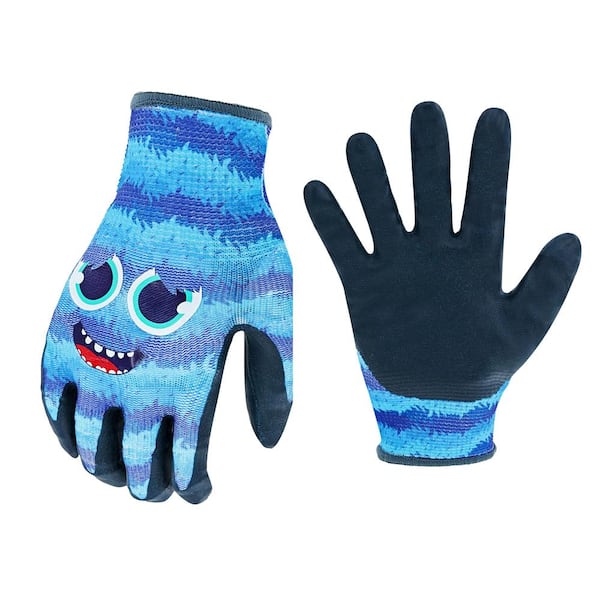 Digz Kids/Youth Small/Medium Nitrile Coated Outdoor and Work Gardening Gloves