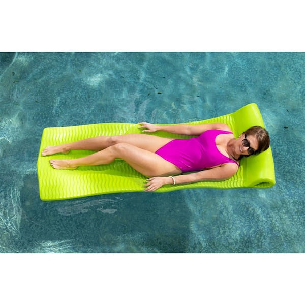 Texas Recreation Serenity Lounger Raft Pool Float, Yellow