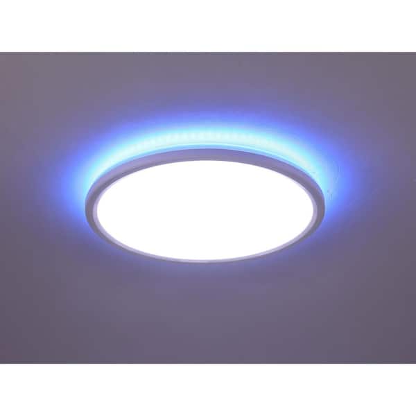 12 in. 28-Watt 3600 Lumens RGB Color Changing LED Recessed Ceiling Light for Bedroom,3CCT Selectable,ETL Listed (2-Pack)