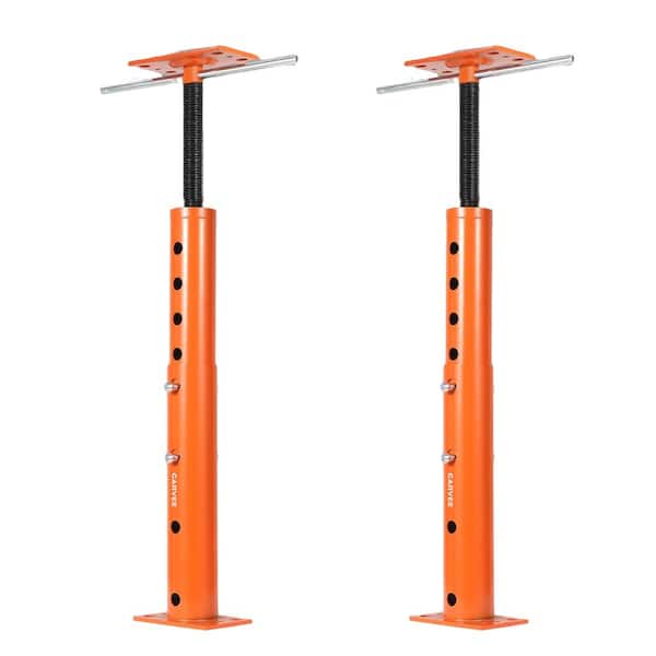 Heavy Duty Adjustable Steel Jack Posts 2 Pack 18,000 lbs Capacity Telescopic Floor Support 19-36in Orange Red