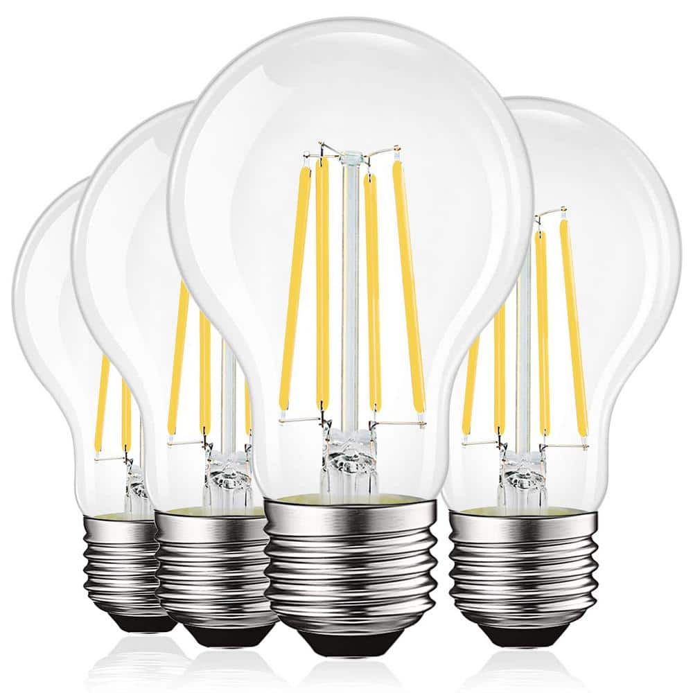 100-Watt Equivalent A19 1600 Lumens Dimmable E26 Edison LED Light Bulb 12-Watt Damp Rated UL 5000K Bright White (4-Pack) price history on PriceWatchPro