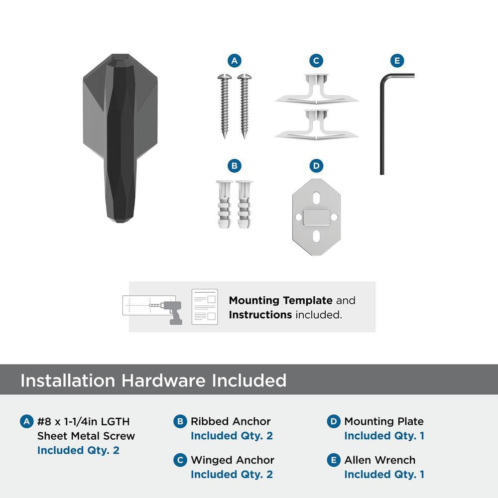 Matte Black Single Prong Zinc Wall Hook