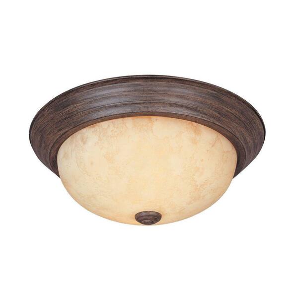 Designers Fountain Reedley Collection 2-Light Warm Mahogany Ceiling Flushmount (6-Pack)