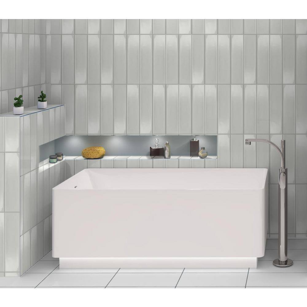 Perfecto-Mirabella 4" x 16" Glossy Blue Ceramic Subway Tile