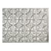 Fasade 18.25 in. x 24.25 in. Crosshatch Silver Traditional Style # 1 ...