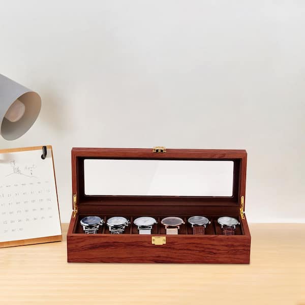 Buy 4 Combination Vintage Oak Wood Watch Box & Jewelry
