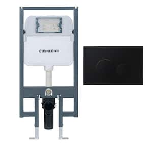 CD-WK304 0.8/1.6 GPF in. -Wall Toilet Carrier Dual Flush Toilet Tank Only with Black Actuator Plate in White and Blue