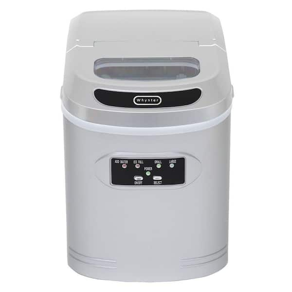 Photo 1 of 27 lb. Compact Portable Ice Maker in Silver