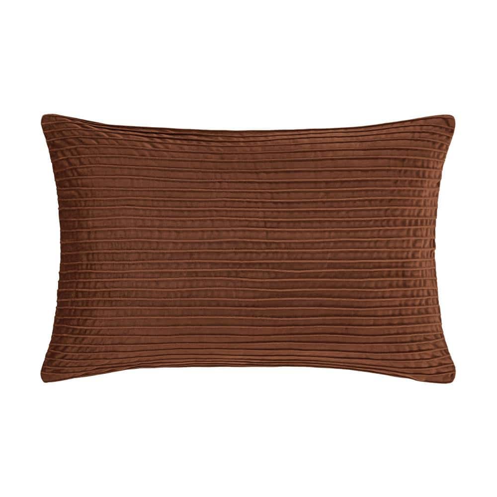 Toulhouse Straight Terracotta Polyester Lumbar Decorative Throw Pillow Cove