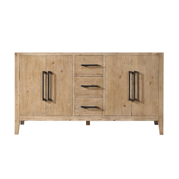 Altair Laurel 59.2 in. W x 21.6 in. D x 33.1 in. H Bath Vanity Cabinet without Top in in Weathered Fir