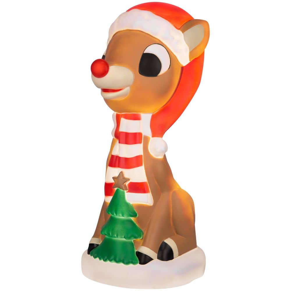 24 in. H x 12.6 in. W Lighted Blow Mold Rudolph with Tree Outdoor Christmas Decoration price history on PriceWatchPro