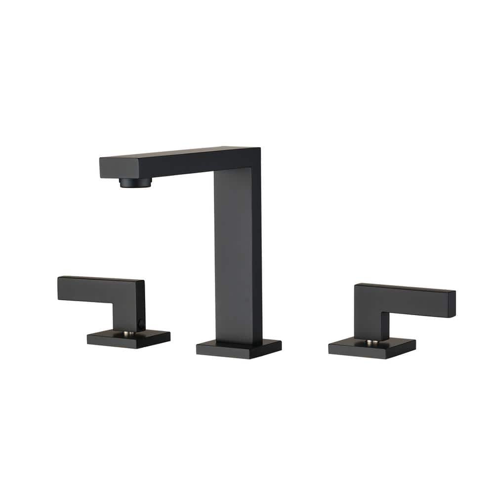 8 in. Widespread 2-Handle Bathroom Faucet in Matte Black