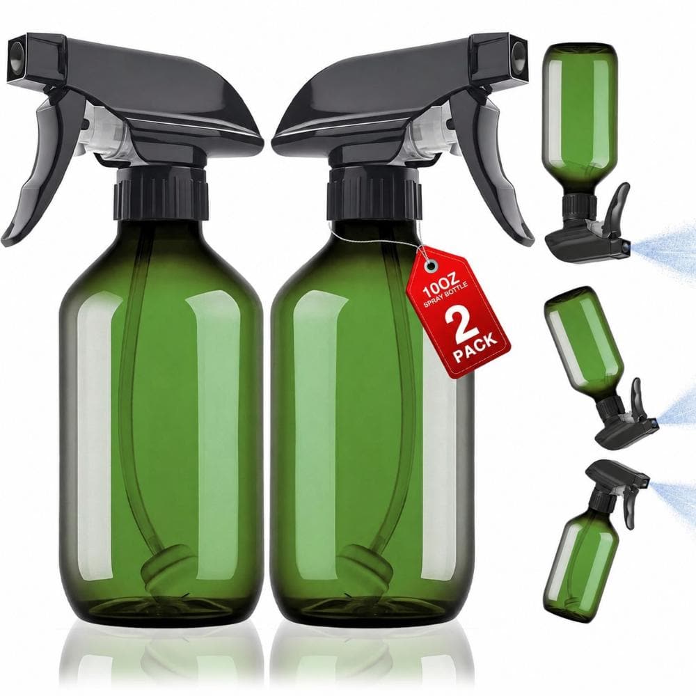 2-Pack 360-Degree Upside-Down Spray Bottles 10 oz / 300ml with Adjustable Nozzle, Green, Refillable Plastic price history on PriceWatchPro