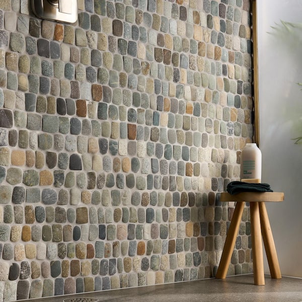 Countryside Pathway Sumatra Blend 11.81 in. x 11.81 in. Natural Stone Mosaic Wall Tile (0.96 sq. ft./Each)