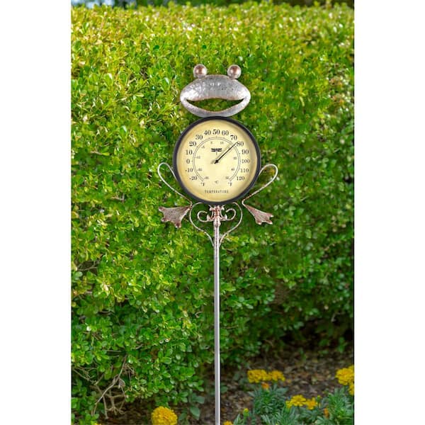MUMTOP Outdoor Thermometer - 42 Inch Metal Sun Garden Stake Outside  Thermometer for Patio, Yard and Garden