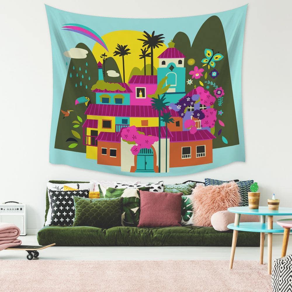 Encanto Casa Madrigal Colorful Polyester Wall Tapestry