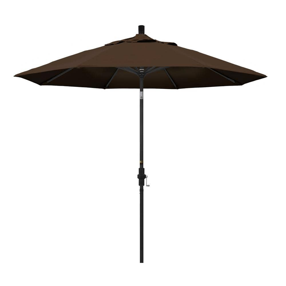 California Umbrella 9 ft. Aluminum Collar Tilt Patio Umbrella in Mocha Pacifica