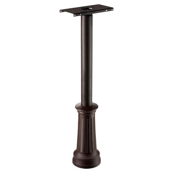 Architectural Mailboxes Redondo 3 in. Round In-ground Post with Decorative Cover Rubbed Bronze