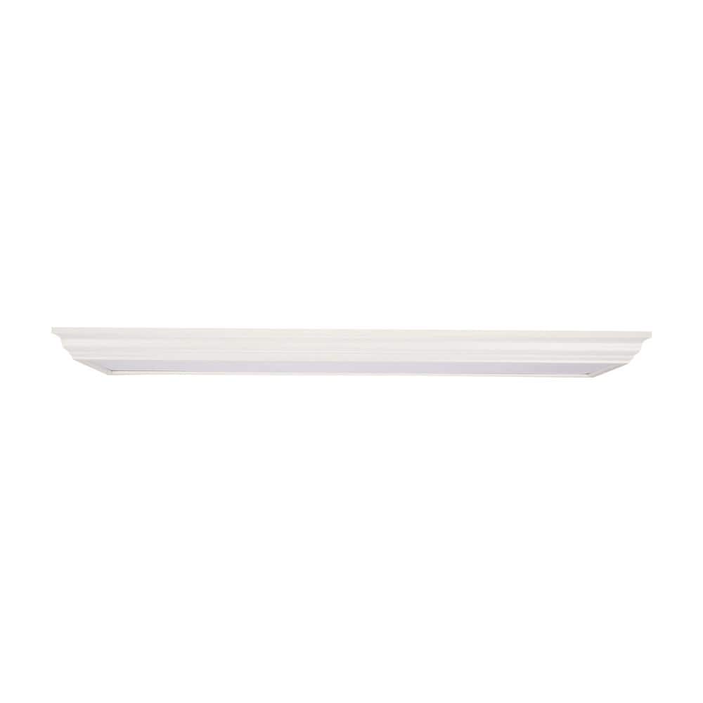 White Glass LED Indoor/Outdoor Flush Mount Light