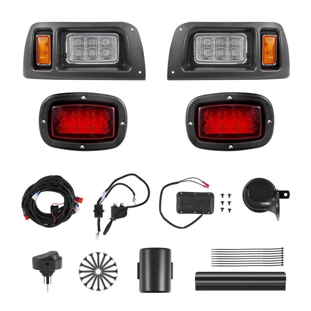 Golf Cart Light Kit, 12 Volt, Street Legal LED Headlight and Taillight Kit with Wiring Harness, Turn Signals, Cable price history on PriceWatchPro