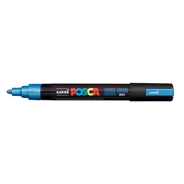 Bouwen op donderdag Kreunt POSCA PC-5M Medium Bullet Paint Marker, Metallic Blue 076907 - The Home  Depot