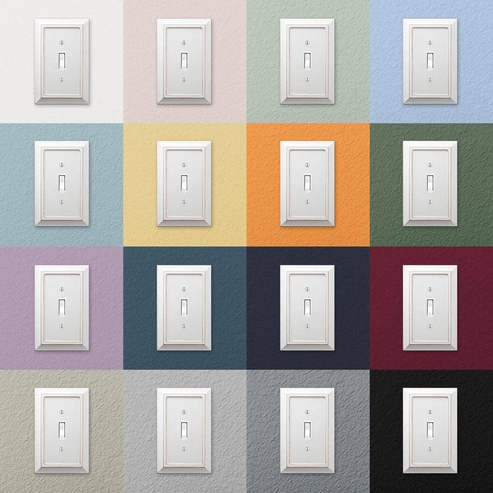 Amerelle White Wood 1-Gang Duplex Wall Plate