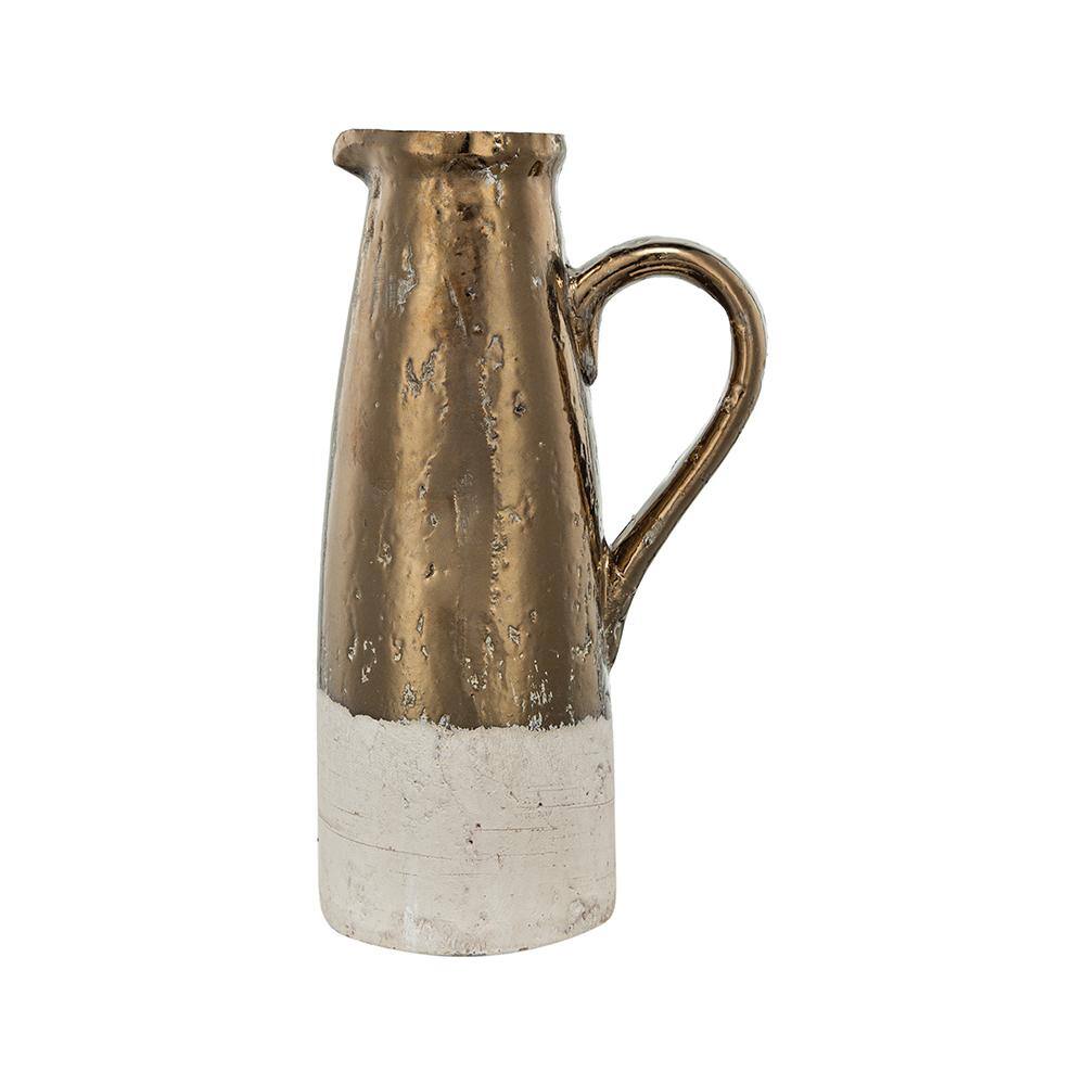 8.9 in. x 5.7 in. x 14.4 in. Candia Terracotta Pitcher, Sienna Brown Decora