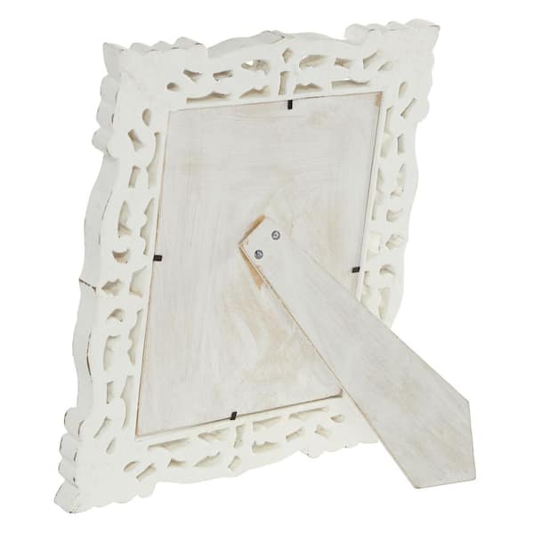 White Washed Carved Frame 4x4 - Twelve 28 Market