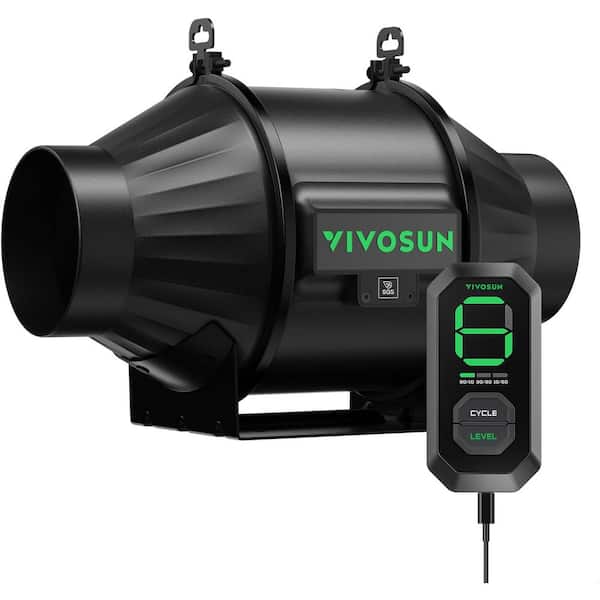 VIVOSUN AeroZesh T4 210 CFM Inline Duct Fan with E12 Speed Controller