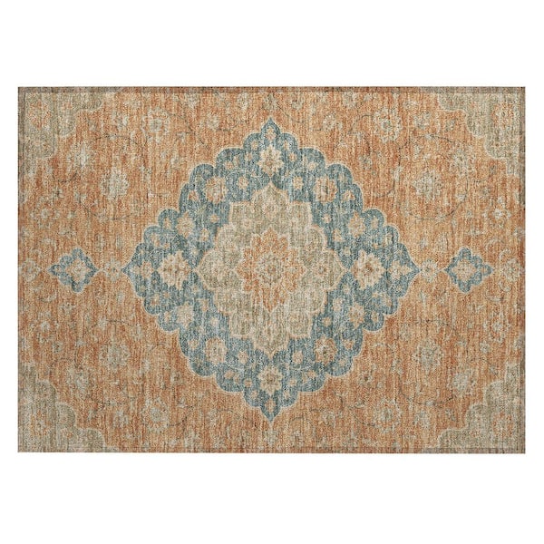 Chantille Machine Washable Indoor/Outdoor Abstract ACN3081 Terracotta 2 ft. x 3 ft. Accent Rug
