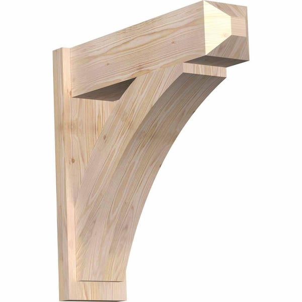 Ekena Millwork 8 in. x 28 in. x 28 in. Thorton Craftsman Smooth Douglas Fir Outlooker