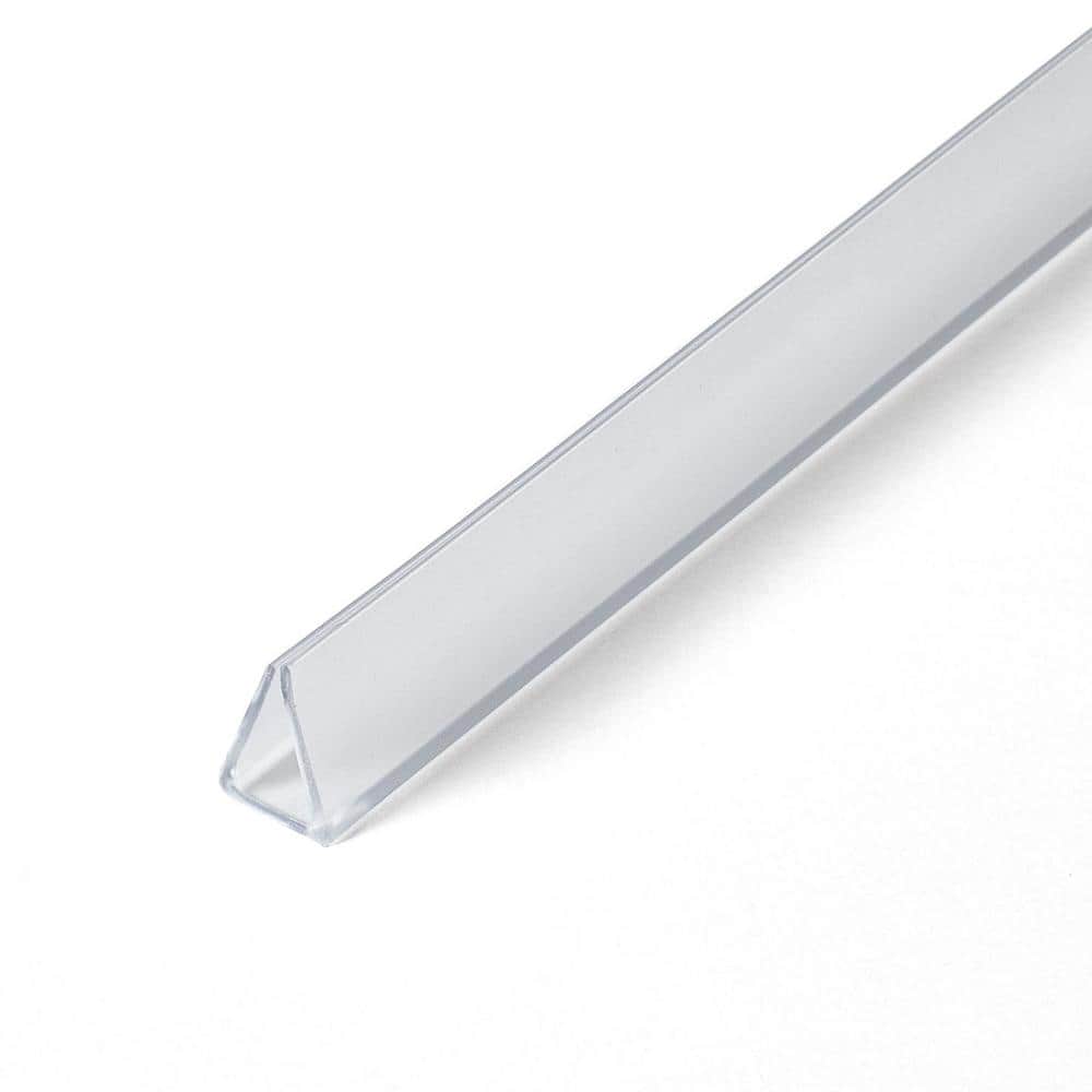 1/2 in. D x 5/16 in. W x 48 in. L Clear PVC Plastic U-Channel Moulding Fits