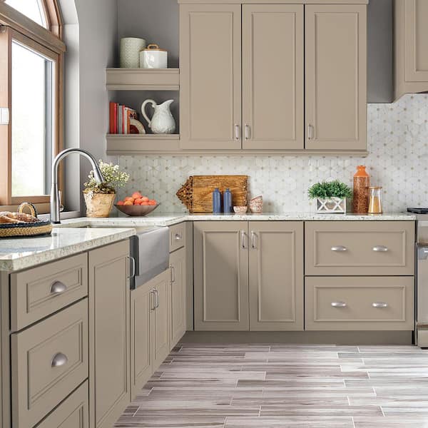 1 gal. #MS-43 Sandstone Semi-Gloss Enamel Interior/Exterior Cabinet, Door & Trim Paint