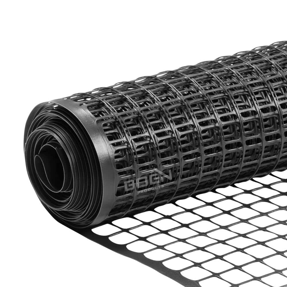 BOEN Black Plastic Hardware Net 2 ft. x 15 ft. Reinforced UV