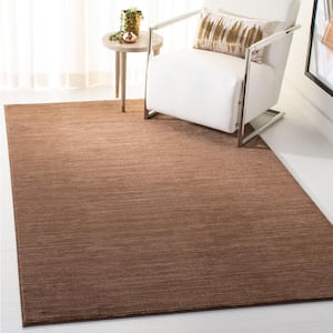 Vision Brown 4 ft. x 4 ft. Square Solid Area Rug