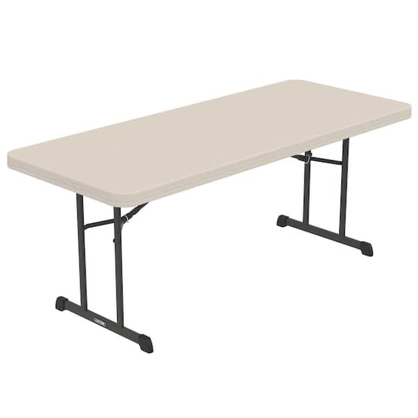 Lifetime 72 in. Almond Plastic Folding Banquet Table