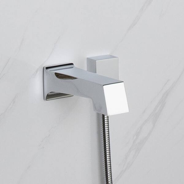 Lexora Cero 1-Spray Tub and Shower Faucet Combo with Square