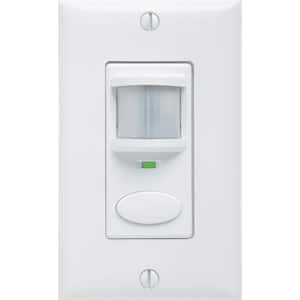 Decorator Vacancy Motion Sensing Self-Contained Relay Wall Switch, White