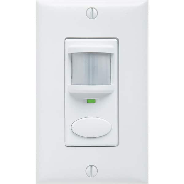 Lithonia Lighting Decorator Vacancy Motion Sensing Self-Contained Relay Wall Switch, White