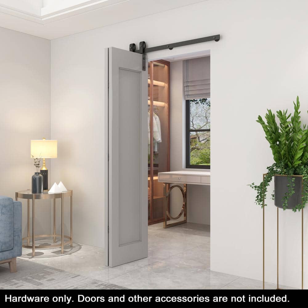 Matte Black 42" Steel Bi-Fold Door Hardware Kit