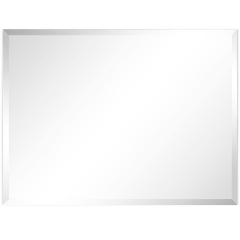 Elegant 30" x 40" Frameless Beveled Prism Rectangular Wall Mirror