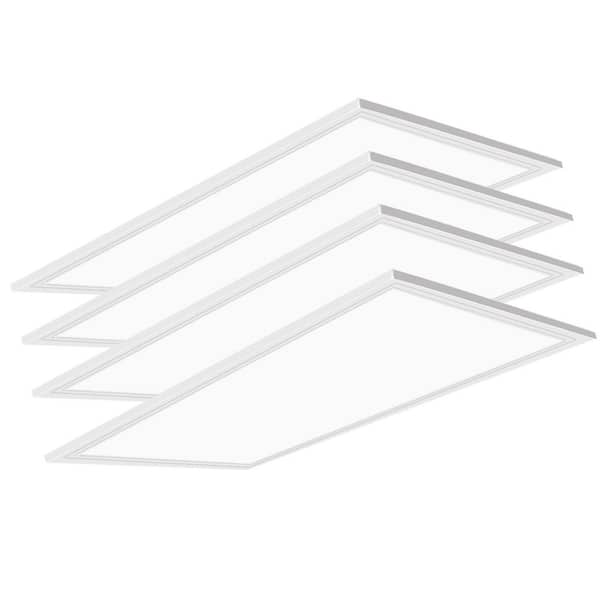 Bieuoram 2 ft. x 4 ft. 7800 Lumens Integrated LED Panel Light, 5000K White Color (4-Pieces)