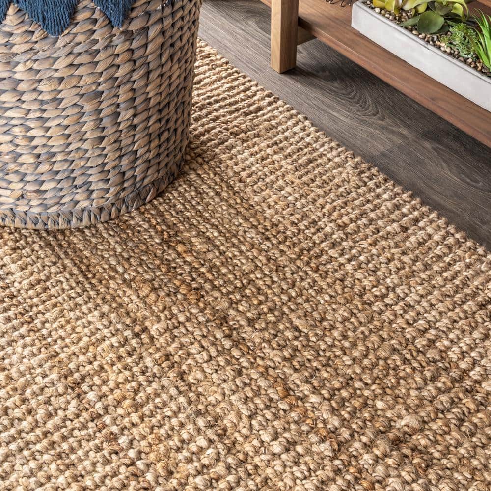 Braided Blue Handmade Reversible 4' x 6' Jute Rug
