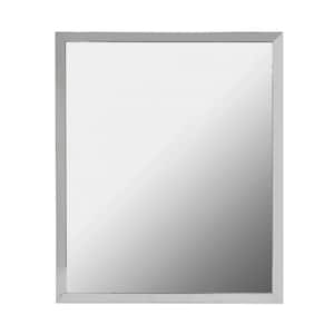 30 in. W x 36 in. H Rectangular Aluminum Framed Wall Bathroom Vanity Mirror in Chrome