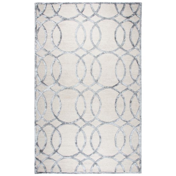 Unbranded Madison Ivory/Gray 8 ft. x 10 ft. Geometric Area Rug
