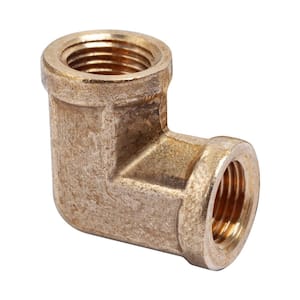 1/8 in. FIP Brass Pipe 90° Elbow Fitting (5-Pack)