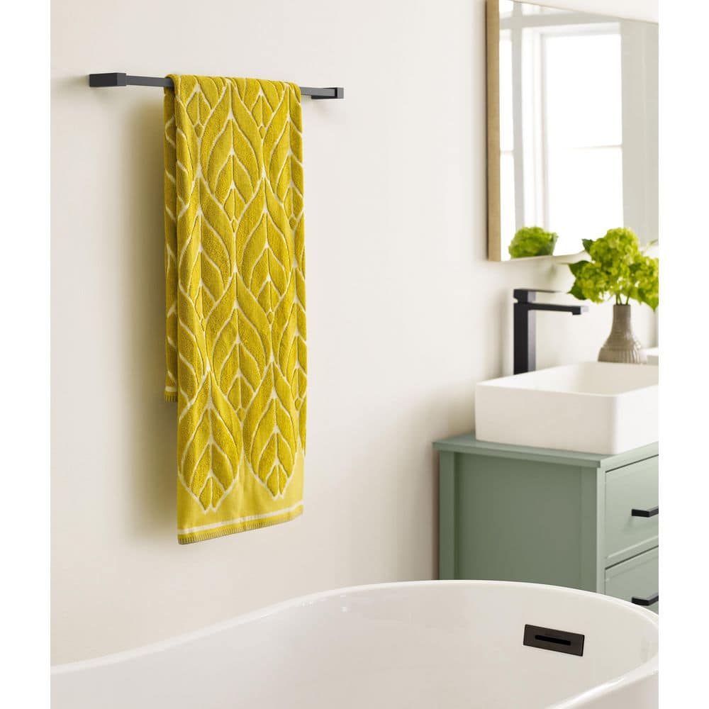Monument Matte Black 24-Inch Wall Mounted Towel Bar