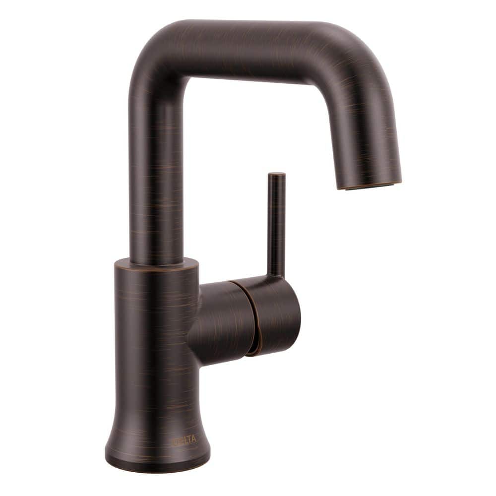 Delta Trinsic Single Handle Single Hole Bathroom Faucet with Drain
